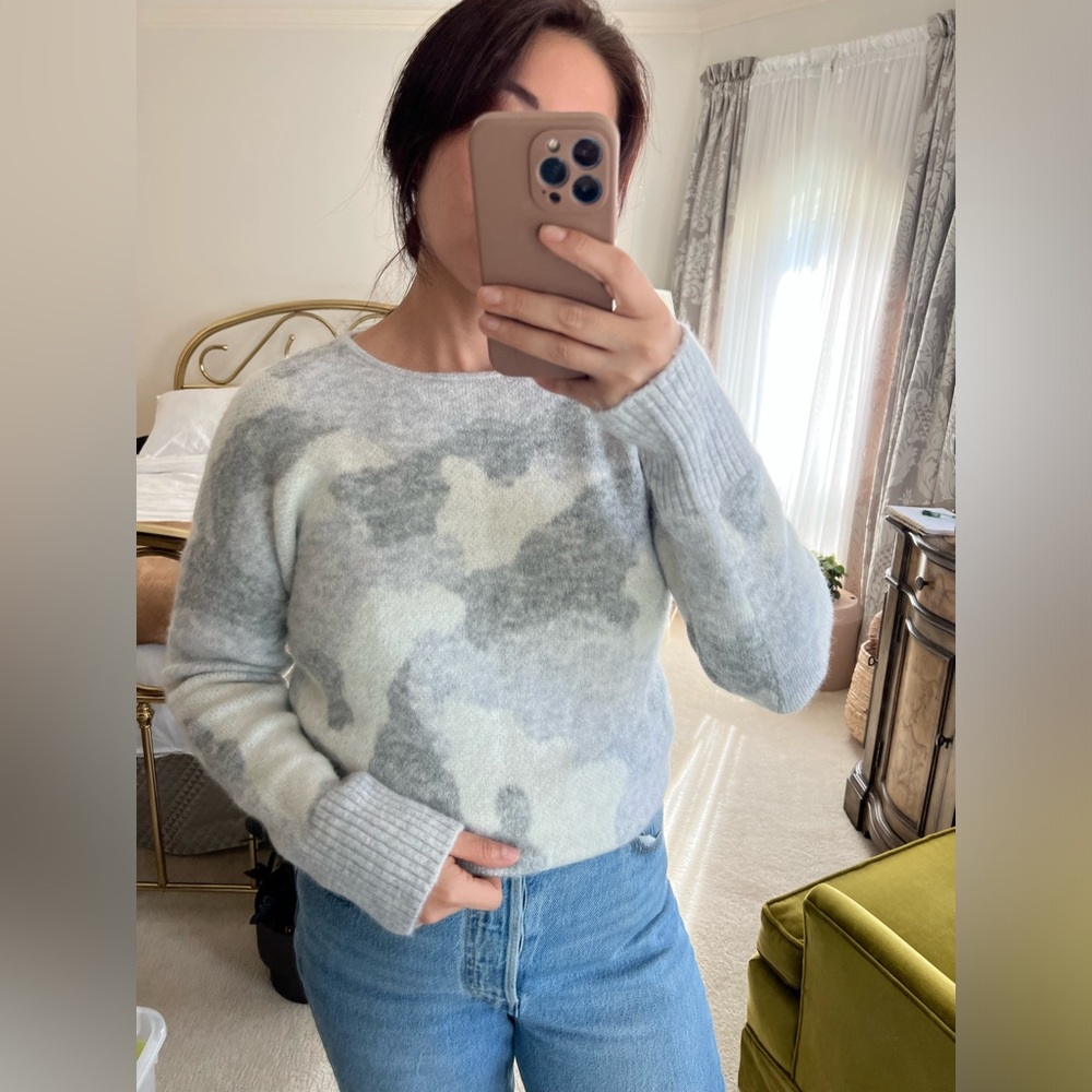 Mint Velvet Camo Intarsia Boxy Knit